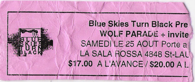 WolfParade Ticket